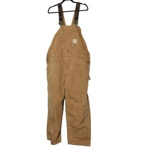 Carhartt Vintage Overalls Dungarees Duck Double‎ Knee Workwear 42x30 Made in USA